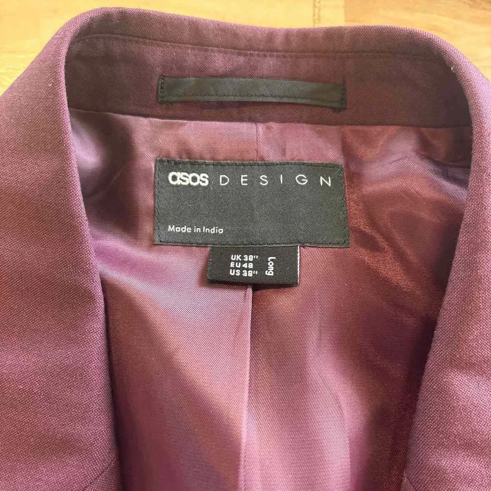 Asos Size 38 Purple Preloved MENS Blazer
